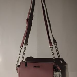 Steve Madden Mauve Crossbody Bag with Chain Detail